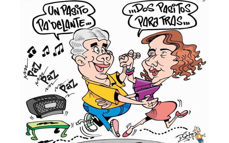  El Presidente Duque bailando con la  Ministra del Interior