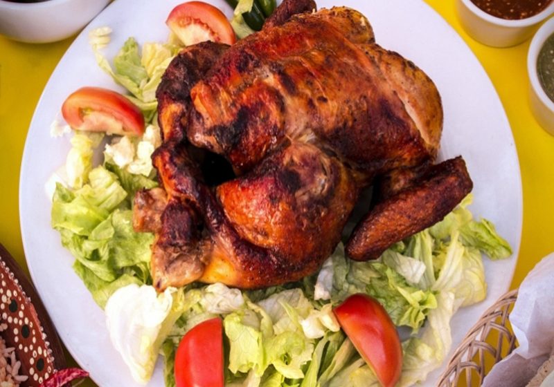  Pollo rostizado a la mandarina para un almuerzo exquisito