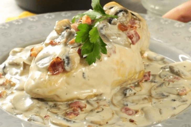  Delicioso pollo en salsa de Champiñones