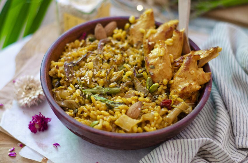  Arroz al curry con vegetales ¡Simplemente delicioso!
