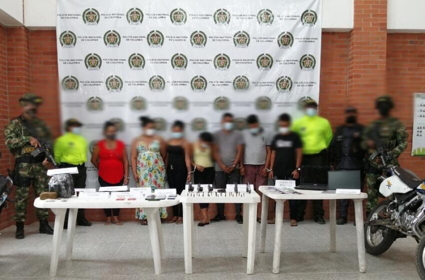  Coca, marihuana, armas y motos tenían extorsionistas capturados, dijo el Comando de la Séptima Brigada