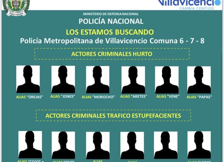 Con pago de recompensas la policía presentó un cartel con silueta de delincuentes más buscados