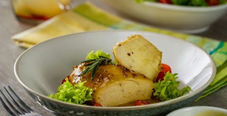  Pechugas de pollo con mostaza y miel para la Navidad
