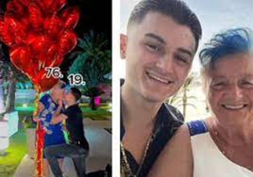  Él es un joven de 19 años y su novia es de 76, pero se aman entrañablemente