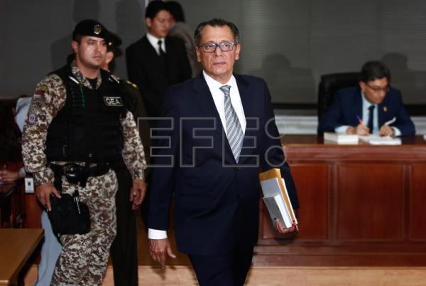ECUADOR JUSTICIA – Un tribunal de Ecuador anula hábeas corpus a favor del exvicepresidente de Correa