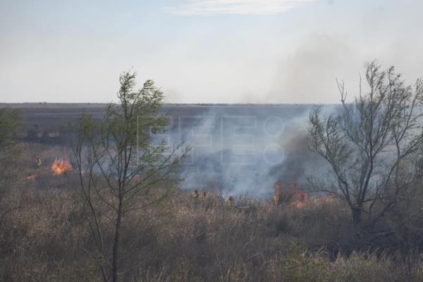  ARGENTINA INCENDIO – Las fuerzas armadas argentinas apoyan combate del fuego en Delta del Paraná