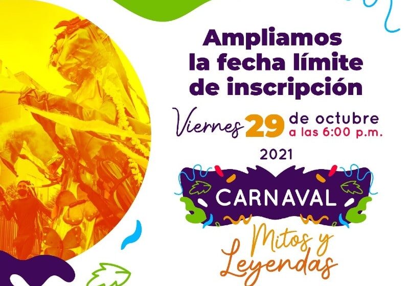  Amplían plazo de inscripción para participar en el carnaval de Mitos y Leyendas
