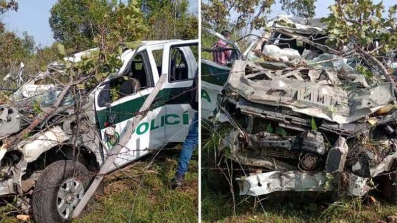 Recompensa de hasta $100 millones por responsables de la acción terrorista en la que murieron dos uniformados en Puerto Lleras