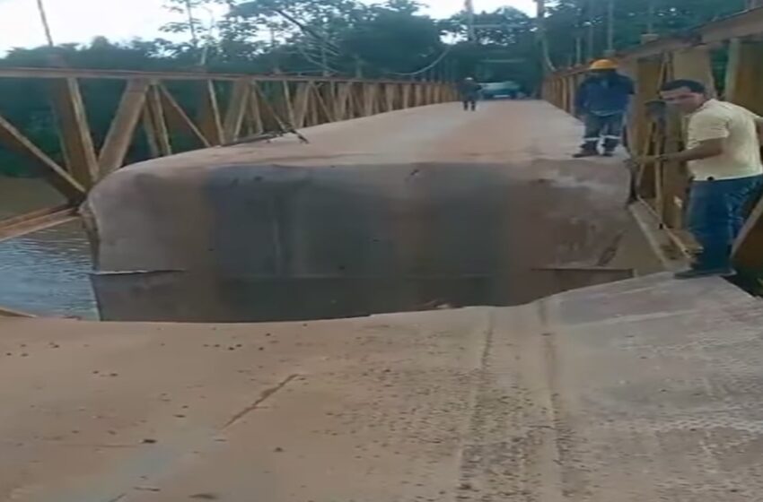  Puente se rompió al paso de una volqueta y murió el conductor al caer al río